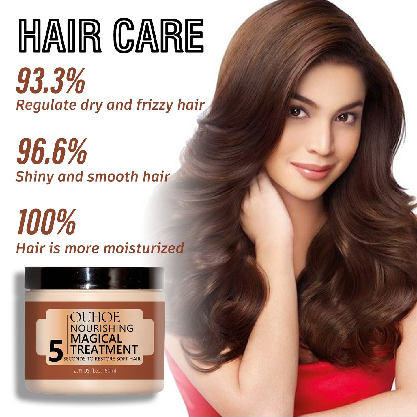 Nourishing Hair Mask, Repair Hair Dye, Perm, Split End Dry Damage, Moisturize And Smooth Hair Mask - Korvel