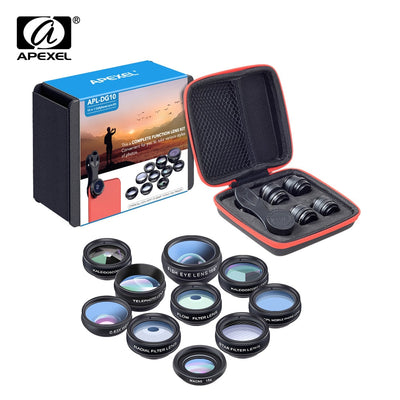 APEXEL 10-in-1 Universal Phone Lens Kit