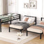 Twin over Twin & Twin Bunk Beds for 3, Twin XL over Twin & Twin Bunk Bed Metal Triple Bunk Bed, Black - Korvel