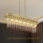 Modern Champagne Gold Kitchen Island Light - Oval Crystal ceiling chandelier - Korvel