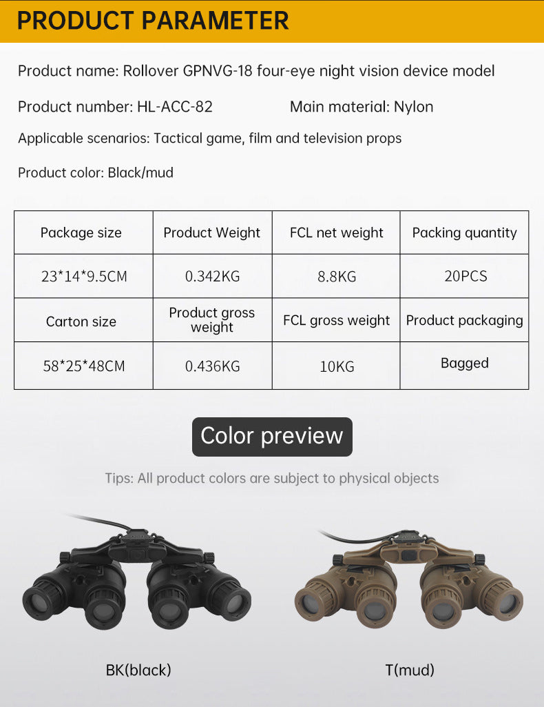 flip-up GPNVG-18 quad-tube night vision device model - Korvel