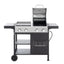 2+2 multifunctional gas barbecue grill and covered grill combination for outdoor cooking - barbecue, barbecue, pizza. - Korvel