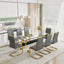 Dining table Modern tempered glass dining table Large modern office desk - Korvel