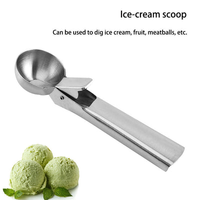 430 Stainless Steel Ice Cream Scoop Dual-Use Function Fruit Scoop Ice Cream Scoop Ball Scoop - Korvel