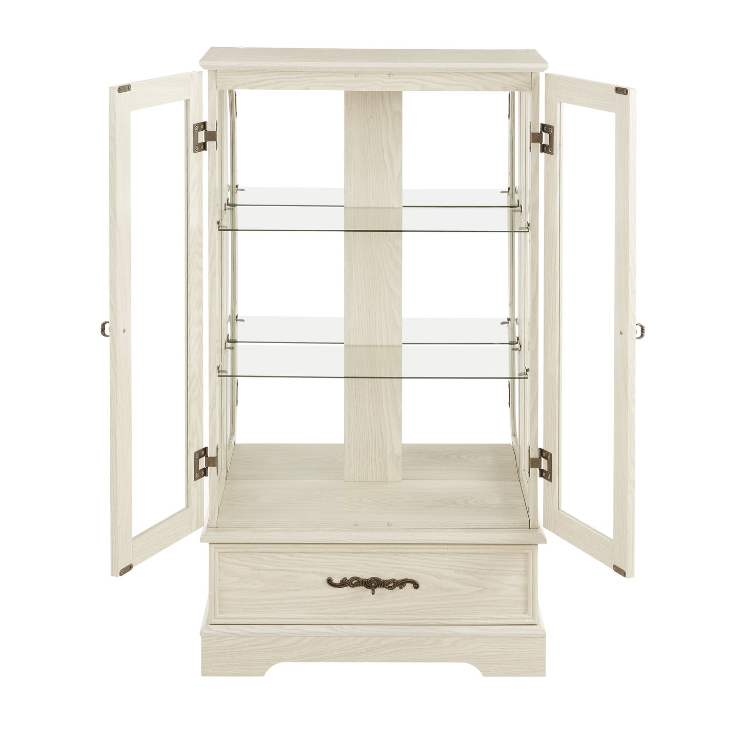 Elegant Lighted Curio Display Cabinet with Adjustable Shelves