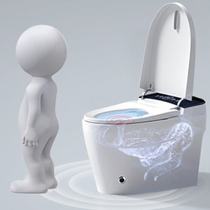 ST-GP-01 Smart Toilet with Heating, Portable Toilet with Automatic Opening and Closing, 1.28GPF Water Tank Free Toilet, White - Korvel