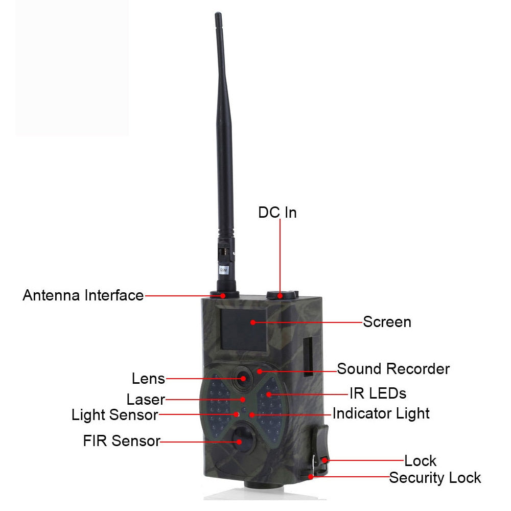 Outlife HC300M Hunting Trail Camera Email MMS GSM Trap Camera 12MP 1080P Night Vision GPRS Infrared Wild Hunting Camera Wildlife - Korvel