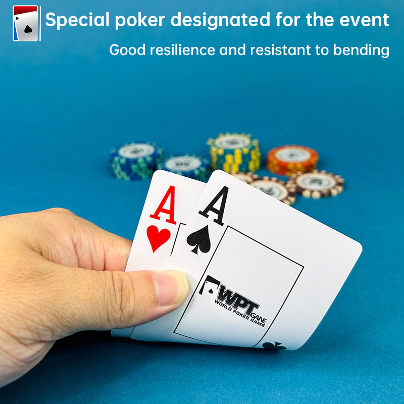 WPT Texas Hold'em Poker Cards. High - grade hard plastic, wholesale, full box, competition - spec, waterproof & anti - fold. - Korvel