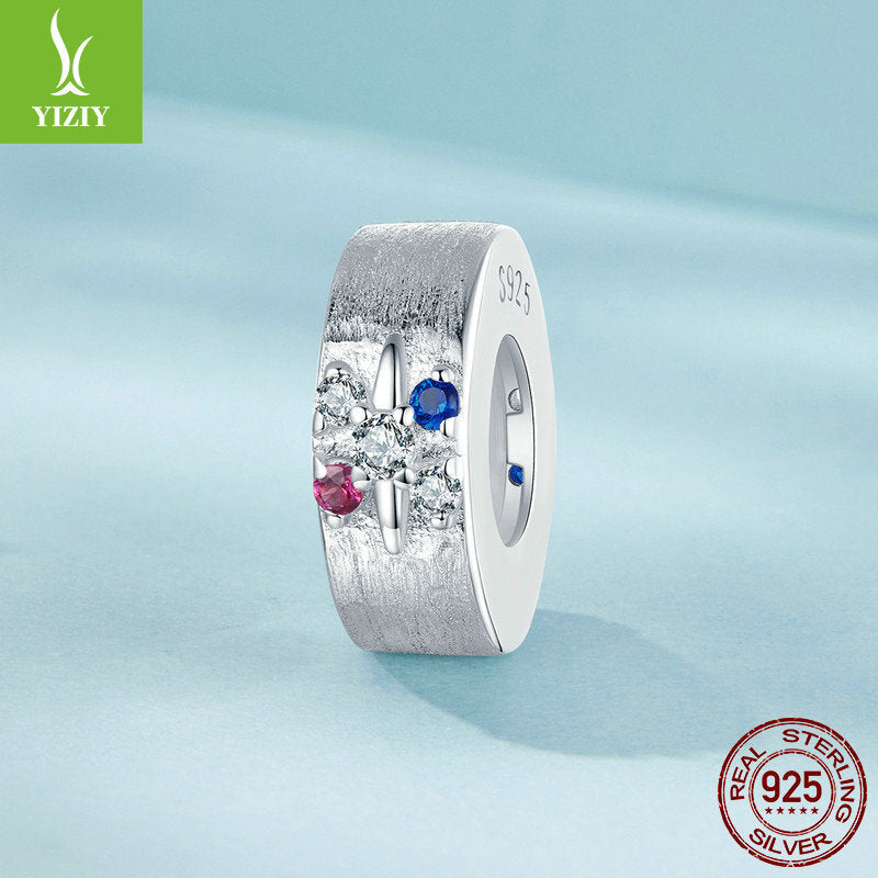 Bracelet DIY en silicone étoilé Yinziyun avec perles en argent S925