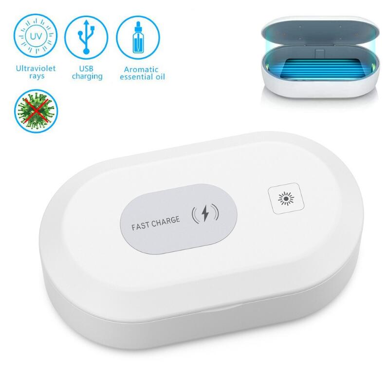 UV Light Phone Sterilizer Box 15W Mobile Phone Wireless Charging Cleaner Sterilizer Multi-function Ultraviolet Disinfection Box - Korvel