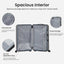 Luggage Set 4 pcs (20"/24"/29"/Travel Bag), PC+ABS Durable Lightweight Luggage with Collapsible Cup Holder TSA Lock, Black - Korvel