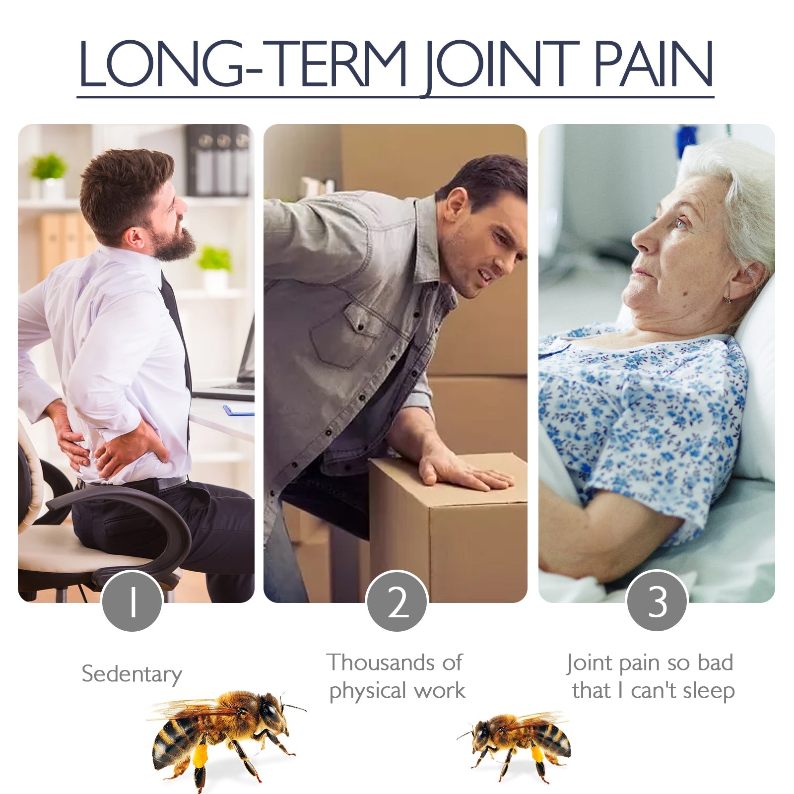 Bee Venom Joint Ointment, Relieves Hands Feet Bones Knees Lumbar Spine Sedentary Joint Pain Body Care Ointment - Korvel