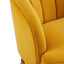 Upholstered Barrel Accent Chair With Wooden Legs - Korvel