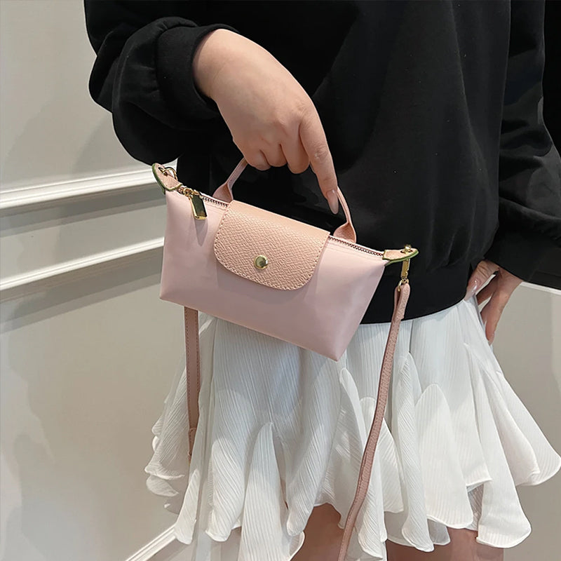 2025 Women's Mini Dumpling Handbag. Made of high - end nylon. Stylish shoulder/crossbody phone bag. - Korvel