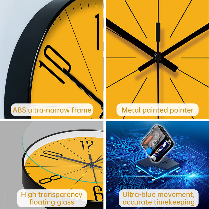 Brand - new 10/12 - inch modern wall clock. Its silent quartz makes it perfect for living rooms. - Korvel