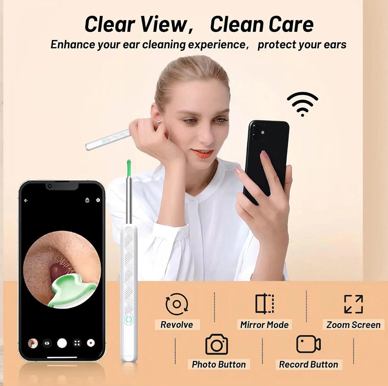 ClearScope EarCam - Wireless Ear Wax Removal Tool