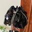Drawstring Sequin Crossbody Bag - Korvel