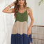 Color Block Spaghetti Strap Cover-Up Dress