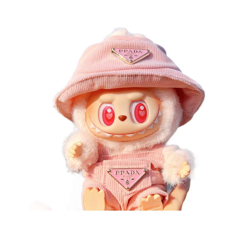 [Clothes Only]  corduroy For Labubu Doll Clothing Set Hat 17cm Clothes Shoes Doll DIY Accessories Training Sitting Party Games Toys Gifts - Korvel