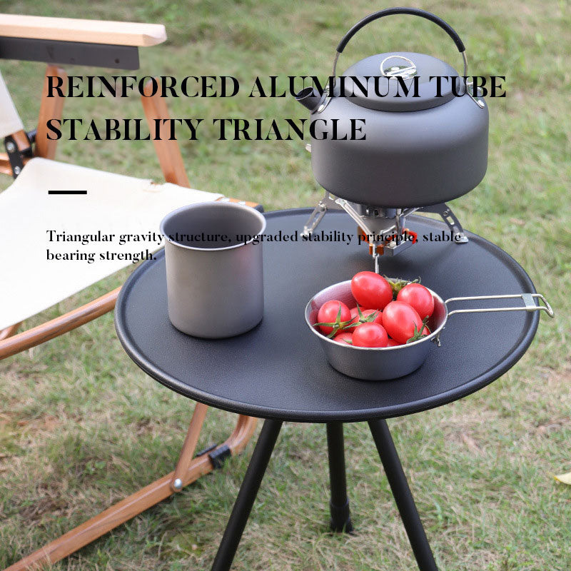 Outdoor Furniture Balcony Lightweight Portable Aluminum Height Adjustable Small Round Outdoor Folding Picnic Camping Table - Korvel