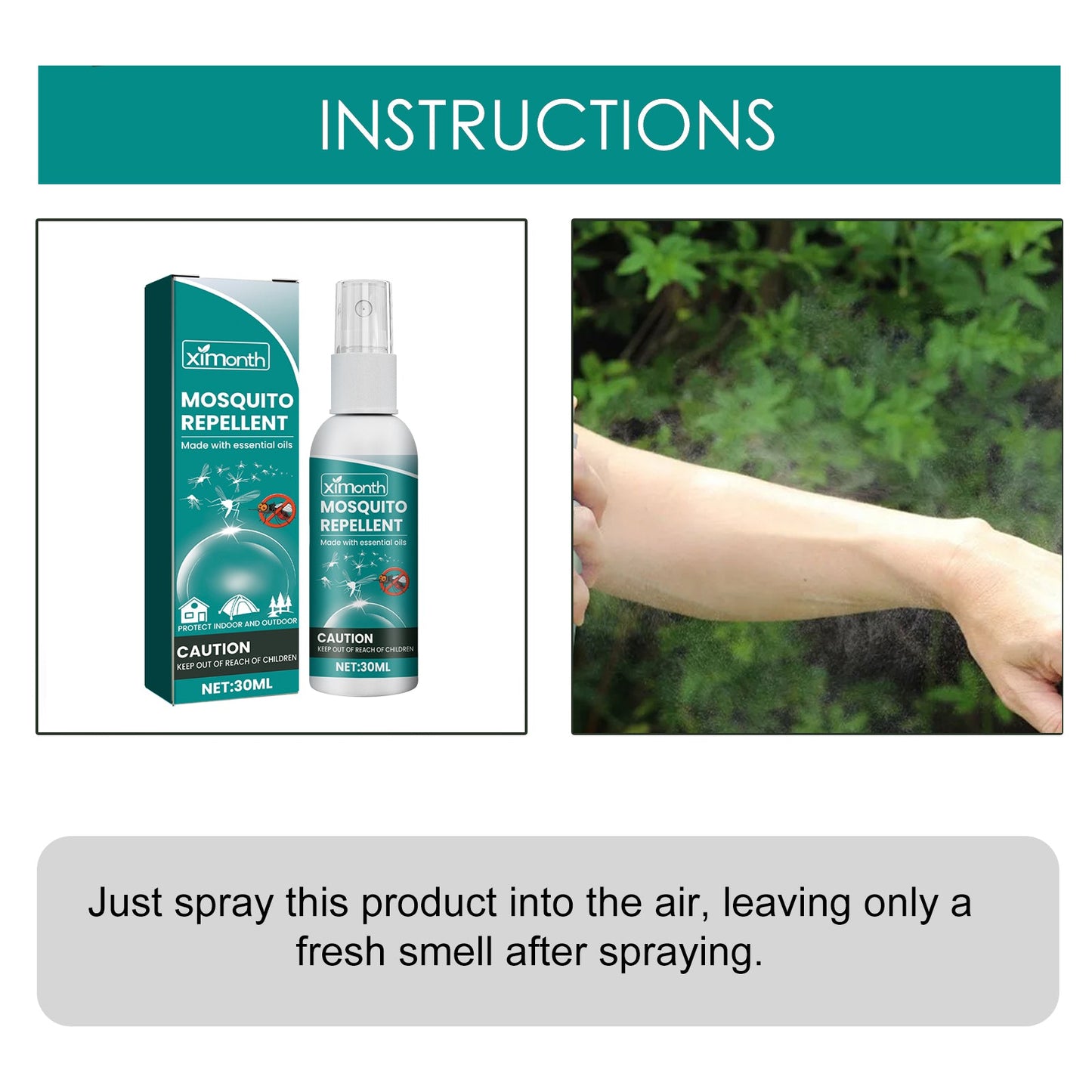 Mosquito Repellent For Outdoor And Indoor Mosquito Bites And Itchy Skin Relief Refreshing Portable Mosquito Repellent Spray - Korvel