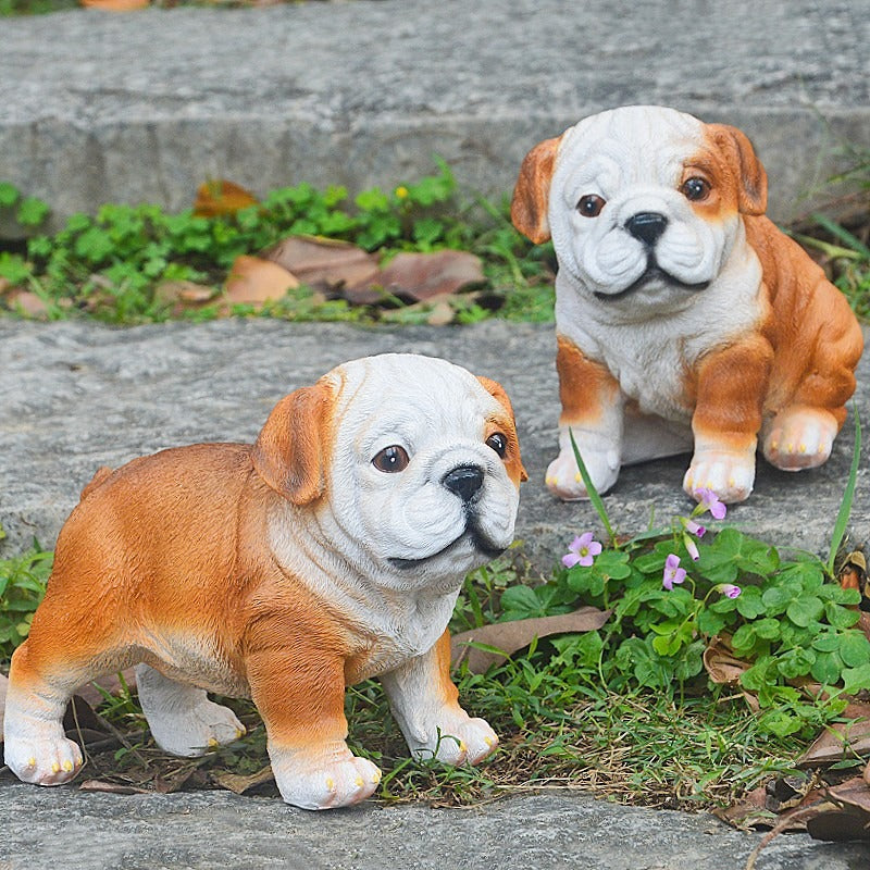 Bulldog ornament puppy resin - Korvel