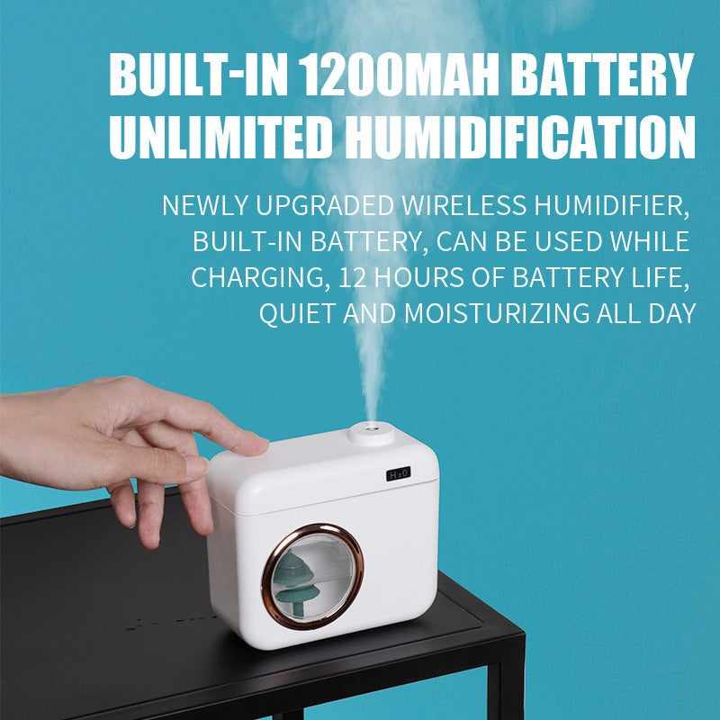 Humidificador Mini Creativo con Luz Nocturna - Carga USB
