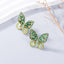 Alloy Inlaid Rhinestone Butterfly Earrings - Korvel