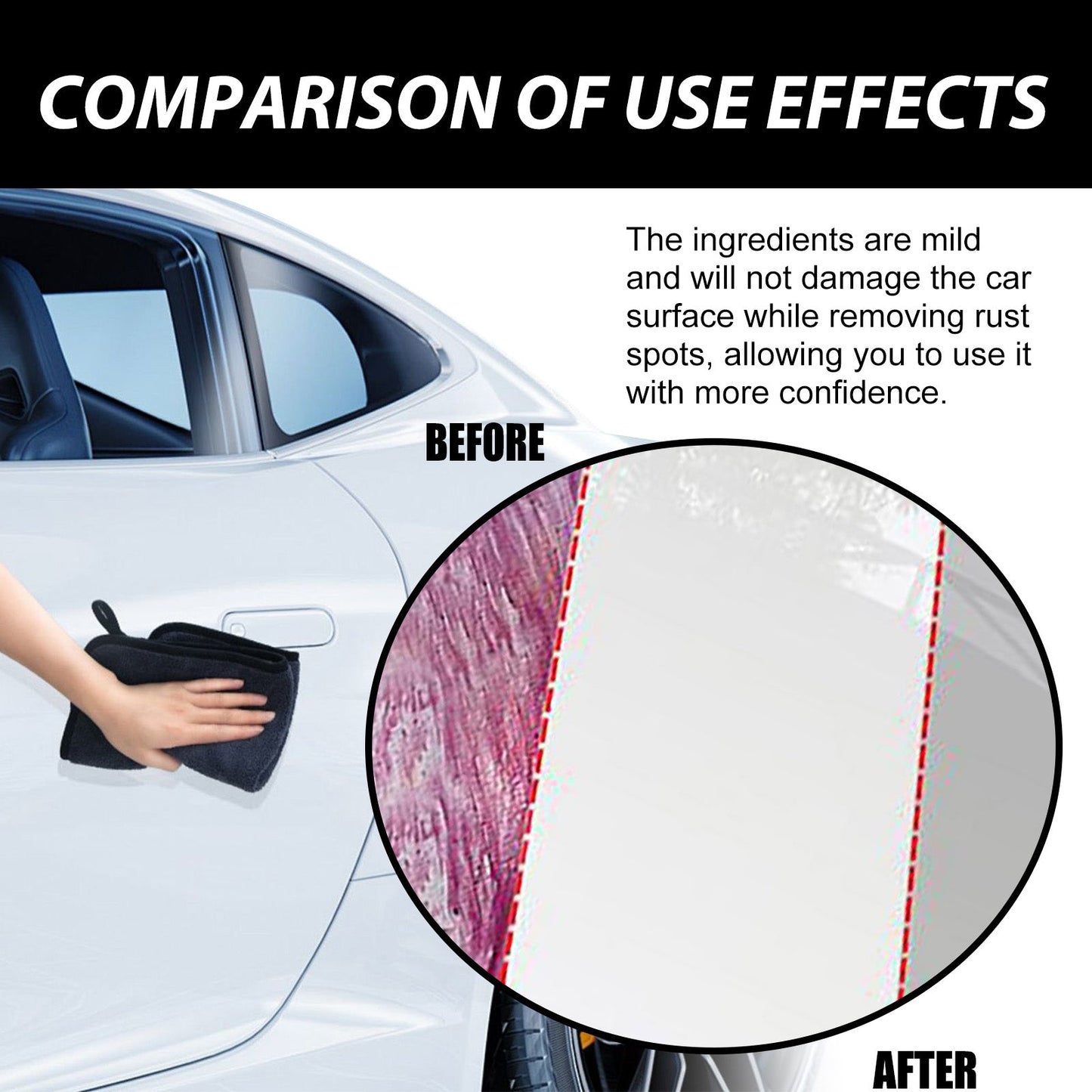 Iron Powder Removal Spray, Auto Metal Rust Reconditioning Anti-Rust Polishing Coating Care Cleaner - Korvel