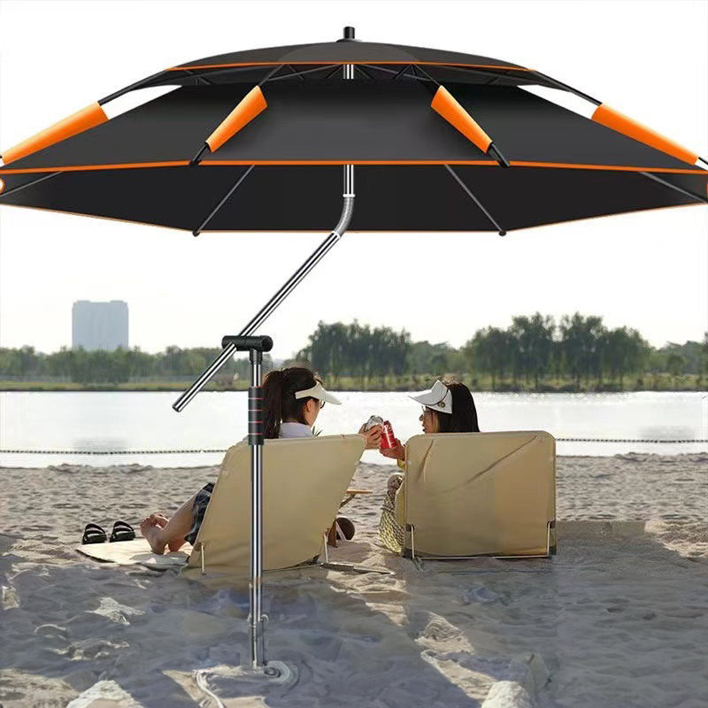 360° adjustable fishing sun umbrella: anti-UV, rainproof, portable large outdoor shade. - Korvel