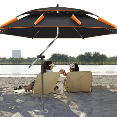 360° adjustable fishing sun umbrella: anti-UV, rainproof, portable large outdoor shade. - Korvel