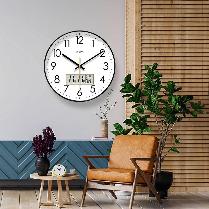 Horloge murale électronique avec calendrier 2025 - Design moderne