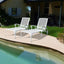 Aluminium Cast lounge chair 1pcs white - Korvel