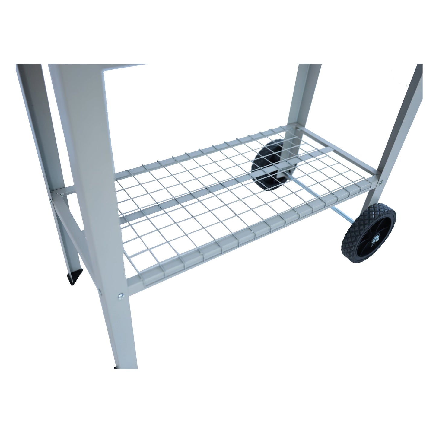Aveyas mobile metal elevated garden bed cart, with legs, elevated flowerpot box with wheels (gray) - Korvel