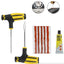 Kit de réparation de pneus de 68 pièces pour voitures, camions et motos