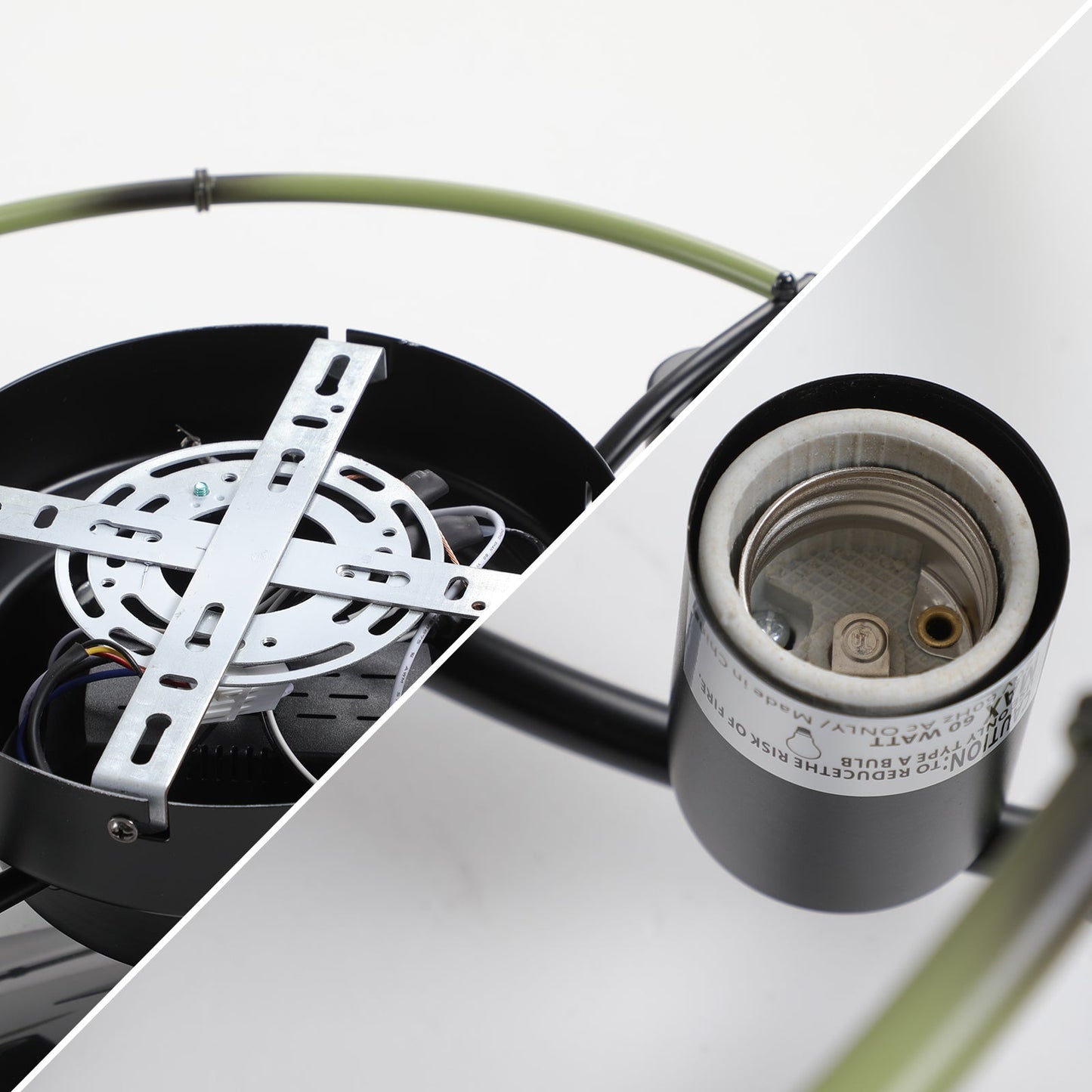 Modern Flush Mount Ceiling Fan with Lights and Remote Control