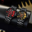 Luxury Men's Stainless Steel Quartz Watch with Unique Design