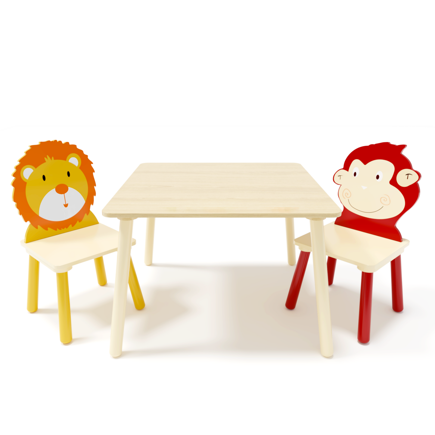 Kids Table and 2 Chairs Set - Wooden Activity Play Set