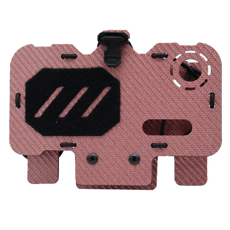Tactical vest MOLLE system mounted carbon fiber tactical navigation board universal chest folding mobile phone carrier board - Korvel