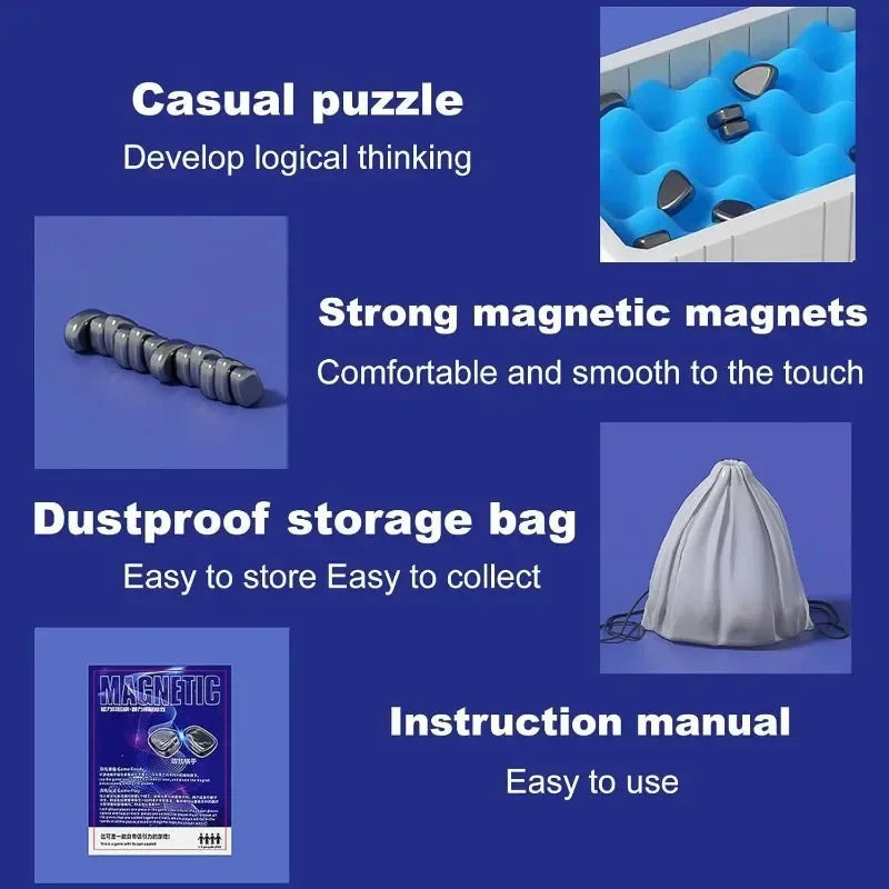 Juego de Ajedrez Magnético - Juego de Estrategia Atractivo para Todas las Edades