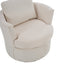 Rotating bucket chair living room comfortable circular sofa chair 360 degree rotating bucket club chair armchair (beige) - Korvel