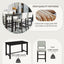Conjunto de Comedor de Altura de Mostrador TREXM de 5 Piezas en Espresso y Beige