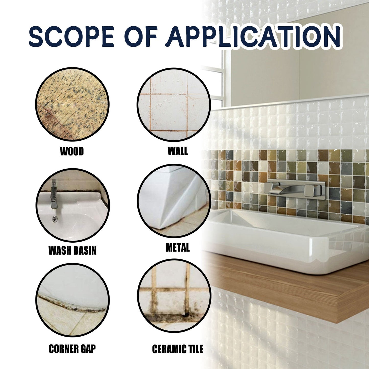 Mildew Remover Gel Multi-functional Mildew Remover Wall Tile Gap Bathroom Ceiling Cleaner - Korvel