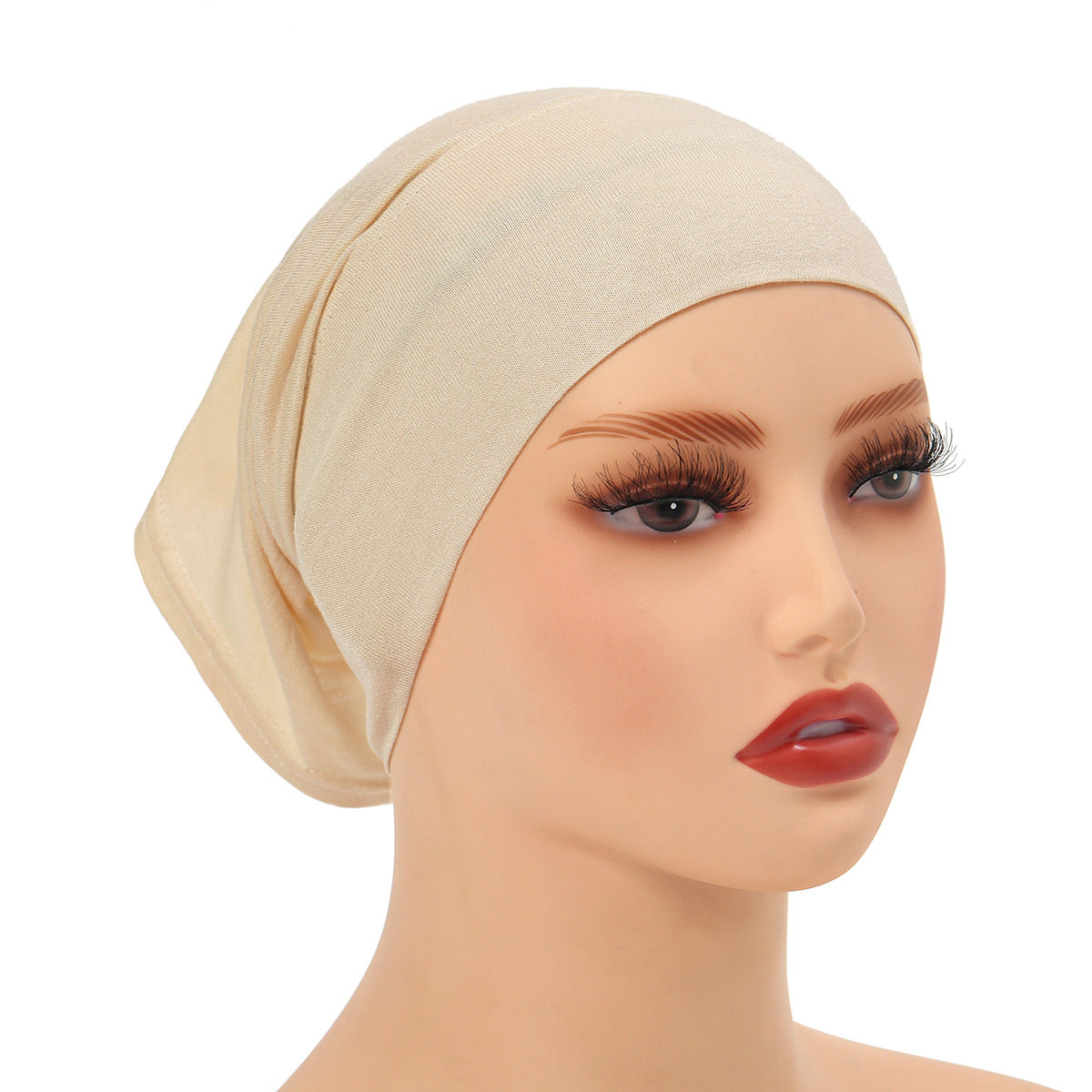 High-Quality Solid Color Silk-Cotton Lining Cap Women's Fashion Simple Versatile Wide-Brimmed Hat - Korvel