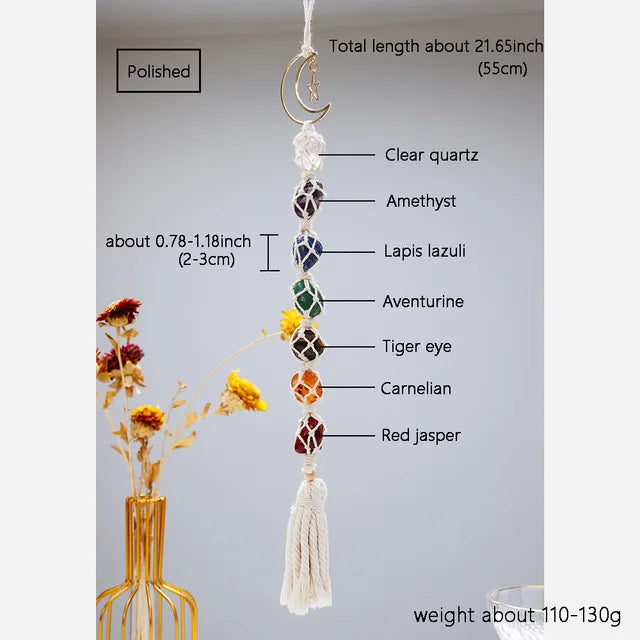 Natural Crystal Seven Color Gemstone Pendant