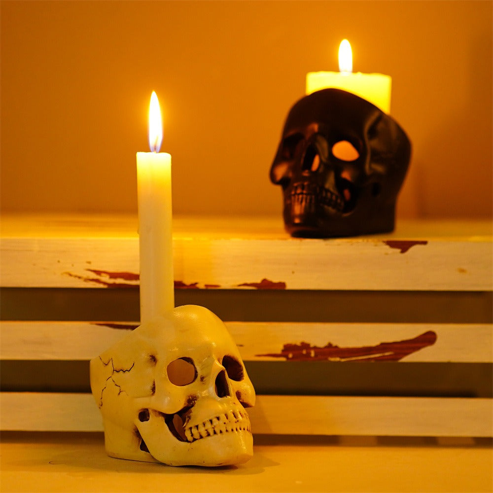 Hollow skull candle holder desktop storage ornament - Korvel