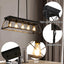 5-light farmhouse pendant light, metal pendant light island fixture, modern rectangular island light, pure black (no bulb) - Korvel