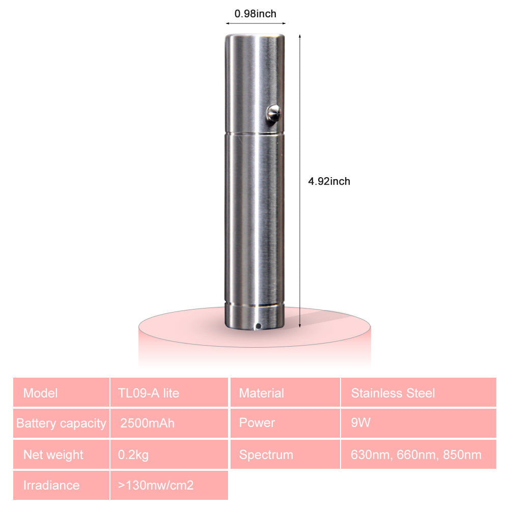 Led Therapy Flashlight Portable Beauty Lamp RL09A-Lite 630nm 660Nm 850Nm Skin Care Led Therapy Lamp Red Light Therapy Flashlight - Korvel