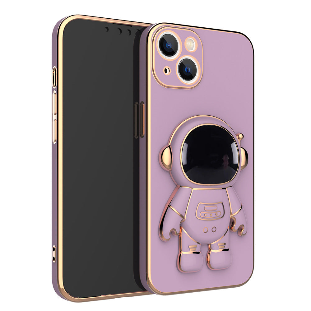 Funda con soporte astronauta 6D para iPhone 13 Pro Max con película para lente