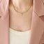 Brass Inlaid Zircon Letter Pendant Necklace - Korvel